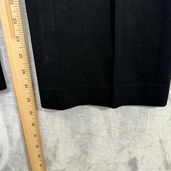 Lauren Ralph Lauren Adelle Pant Womens 6 Black Flat Front Mid Rise Stretch - Picture 8 of 9